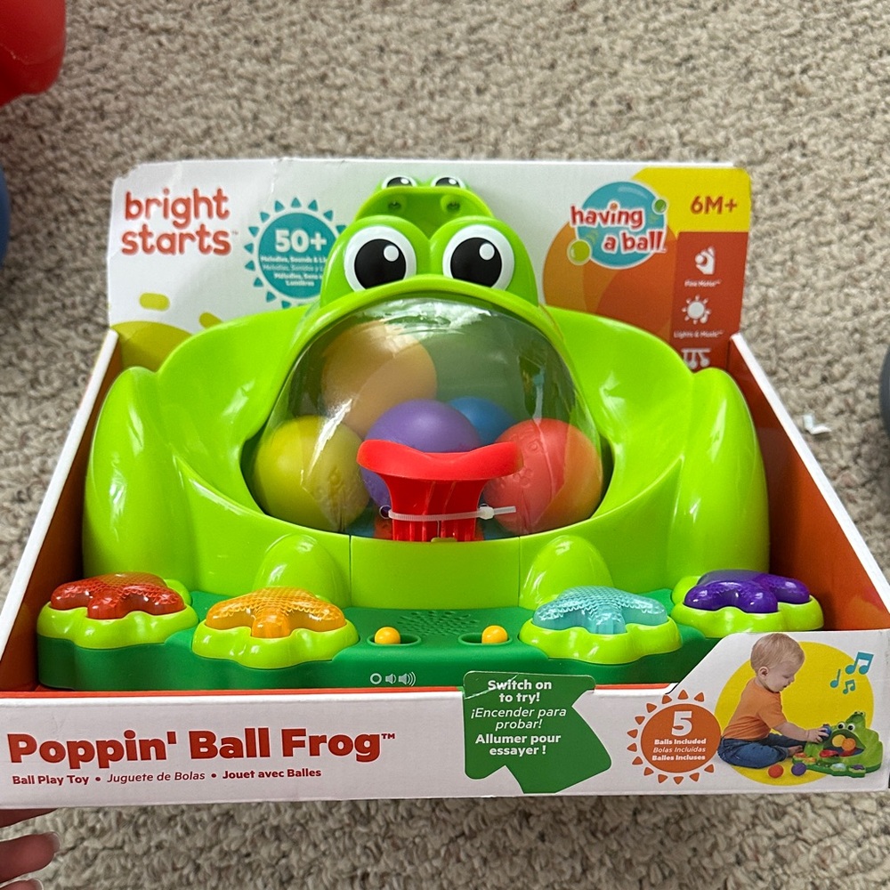 Bright Starts Colorful Poppin' Ball Frog